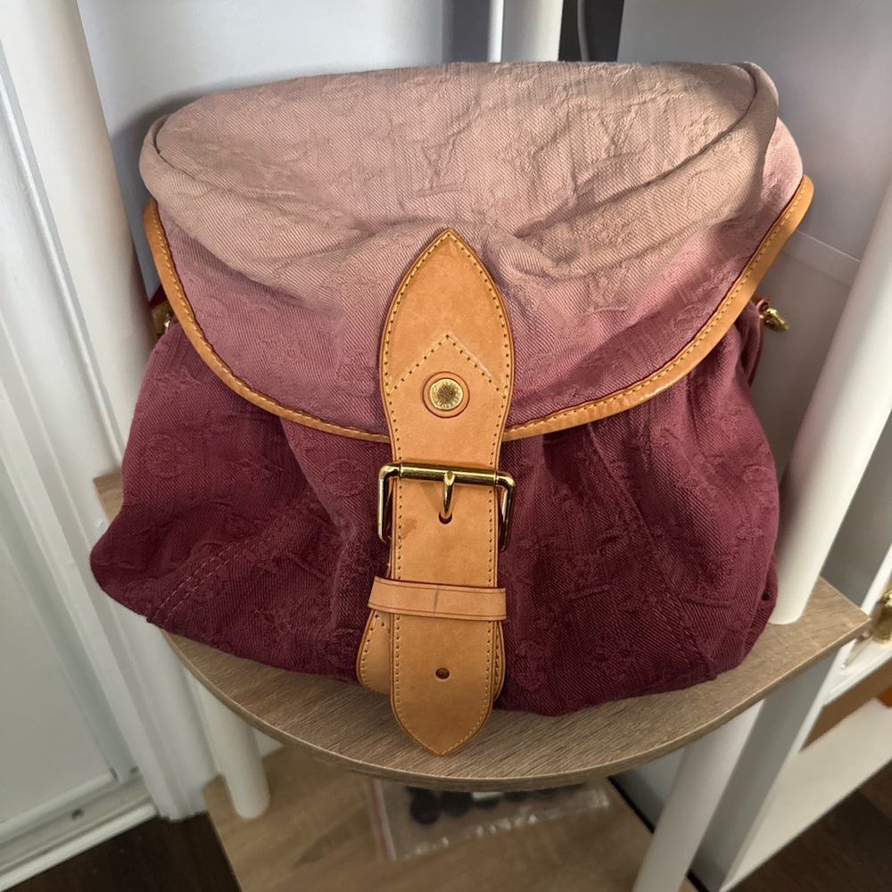 Louis Vuitton Limited Edition Pink Ombre Monogram Denim Sunshine Bag